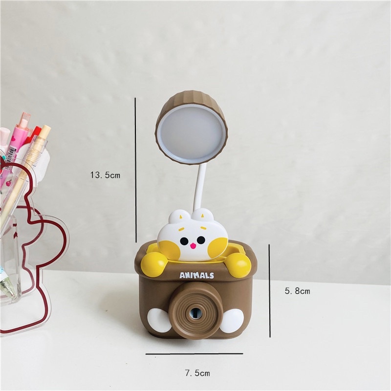 Đèn Học Tích Điện,Đèn Đọc Sách,Đèn decor Bàn Học Mẫu Hình Máy Ảnh Cực Yêu Cho Bé