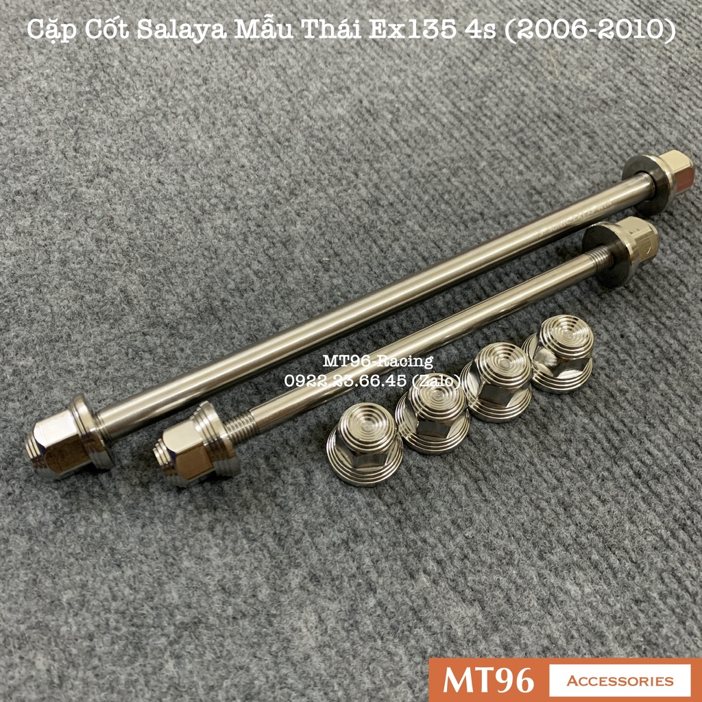 Cặp Cốt Salaya V2 Cho Exciter 135 4s (Ex2006 Ex2010) Chuẩn Inox 304 Nguyên Khối Cứng Cáp Siêu Bóng