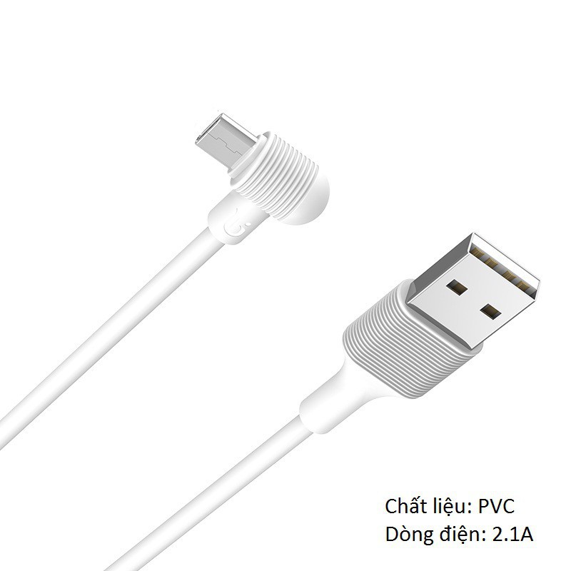 Cáp sạc Type C bẻ vuông góc 90 độ  BX7 dài 1m  - Hàng Chính hãng
