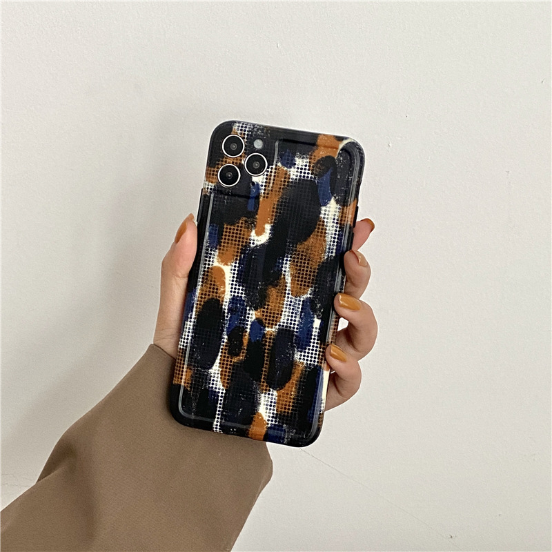 DINUO-Applicable iPhone12 Art Oil Painting 11ProMax Mobile Shell XR Apple SE Personality Xs Silicone 7/8Plus