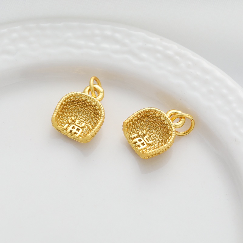 Phụ Kiện Túi Hốt Rác Mạ Vàng 18k Cao Cấp Dùng Làm Đồ Trang Sức/Mặt Dây Chuyền Độc Đáo diy