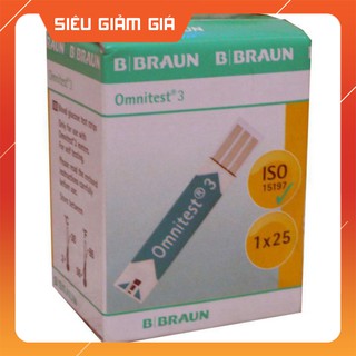 QUE THỬ ĐƯỜNG HUYẾT OMNITEST 3 (HỘP 25 QUE)