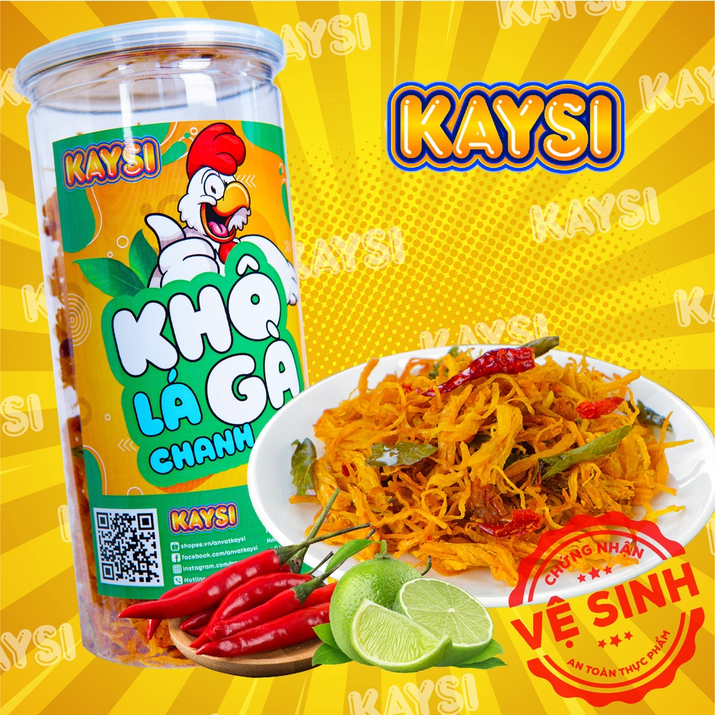 Khô gà lá chanh 300g Kaysi đồ ăn vặt Hà Nội