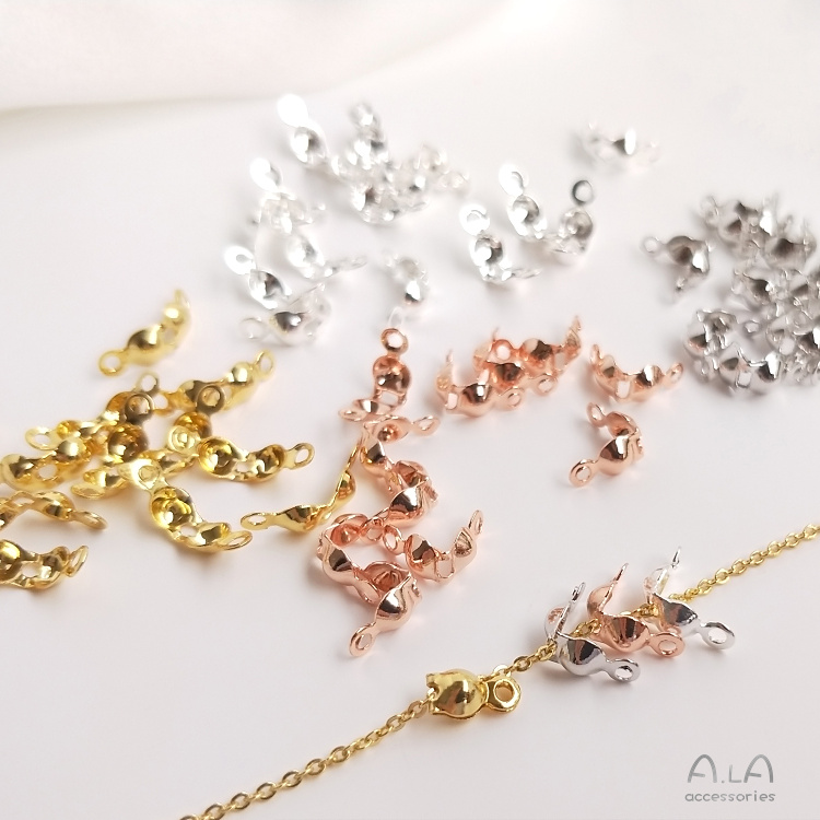 Bộ 10 khóa lỗ mạ vàng/bạc 18K hình vỏ sò