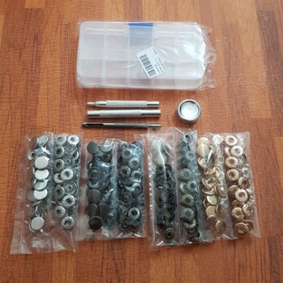 Bộ dụng cụ đóng cúc và 80 cúc bấm kim loại 4 chi tiết