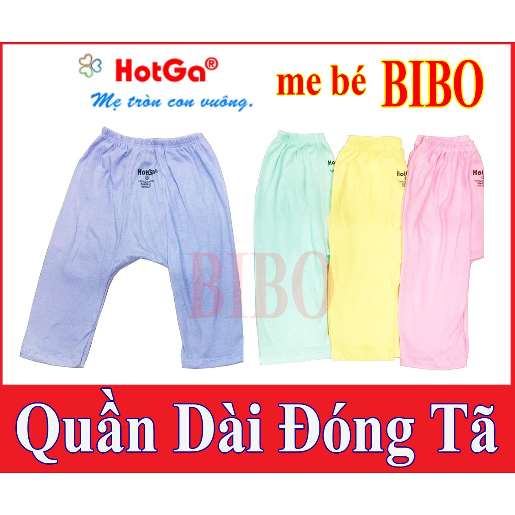 Combo 5 Quần Dài Màu Mặc Tã. Quần Dài Sơ Sinh Hotga loại Màu, có đáp đáy cho bé từ sơ sinh đến 12 kg