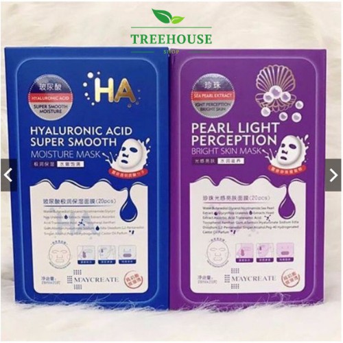 Hộp 20 Miếng Mặt Nạ HA MayCreate Xanh Và Tím Nội Địa Trung