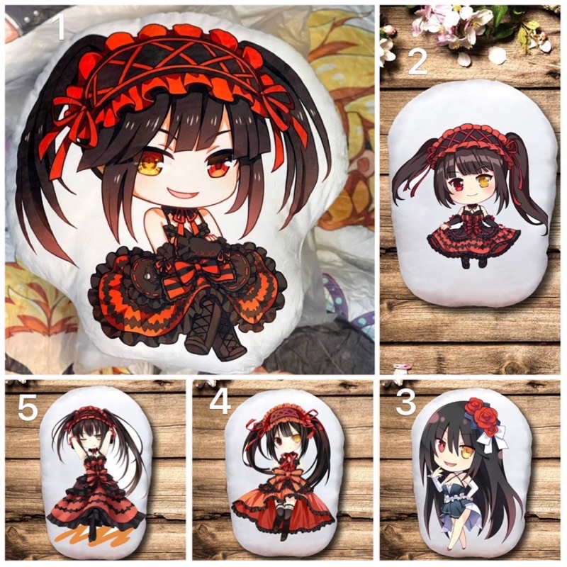 Gấu bông Kurumi Date a live 2 mặt ảnh/Gối ôm ngủ Kurumi