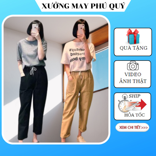 Quần Kaki Baggy túi hộp, quần dài baggy PQ00056