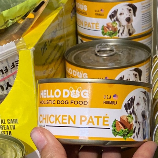 Pate lon Hello dog thịt gà 190g