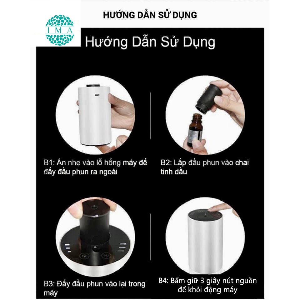 [FREESHIP] Máy Xông Tinh Dầu Phun Sương Ô Tô NM05 Dùng Pin Sạc Phun Tinh Dầu Trực Tiếp Dung Tích 200 ml Bù Ẩm