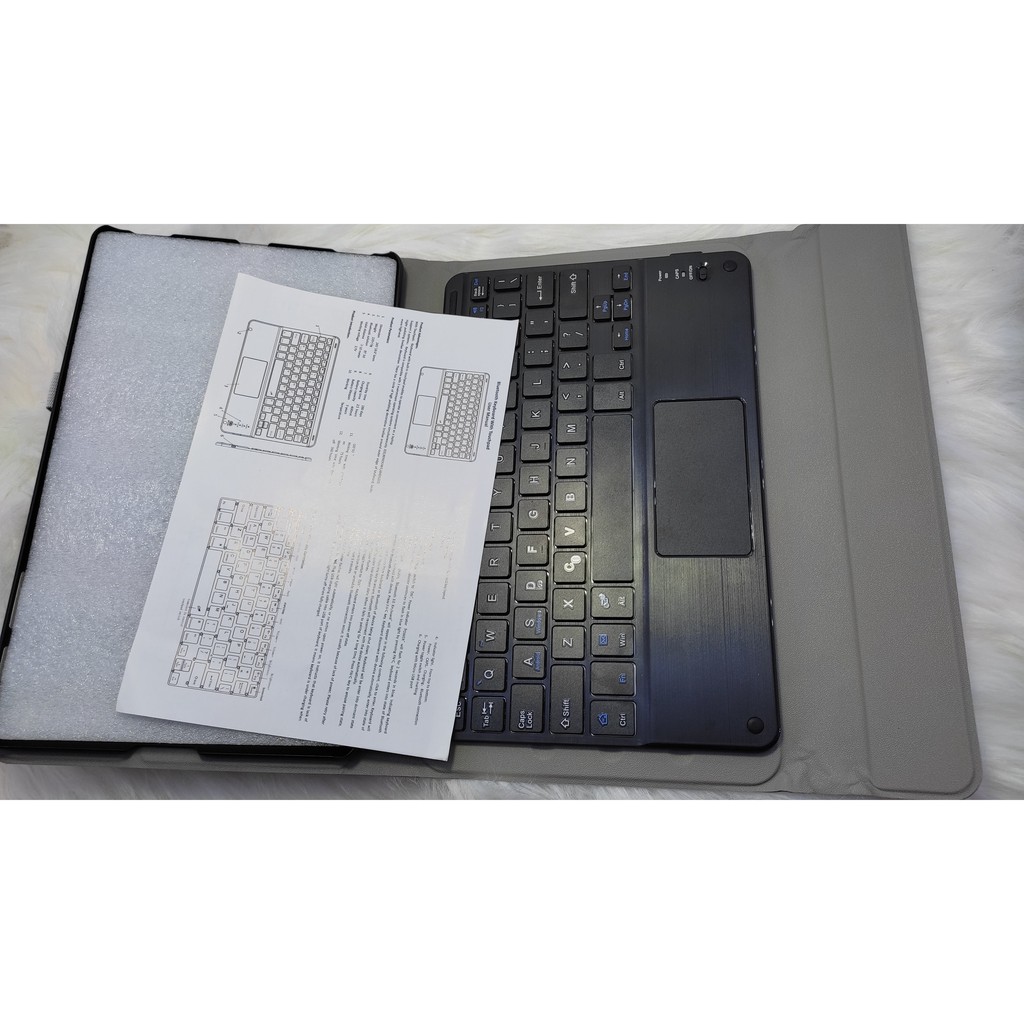 Bao da, bàn phím, touch pad bluetooth cho Samsung galaxy tab a8 - Tương thích cho iOS, Andoid, Windows