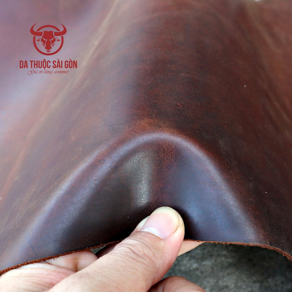 10 Pia da sáp ngựa điên màu nâu hạt dẻ  thương hiệu Da Thuộc Sài Gòn