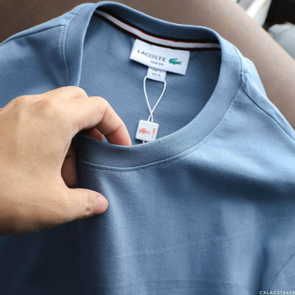 Áo thun nam L.C viền cổ trắng, Áo thun nam cổ tròn chất vải cotton mềm mịn thoáng mát, trẻ trung sang trọng - Takeplace