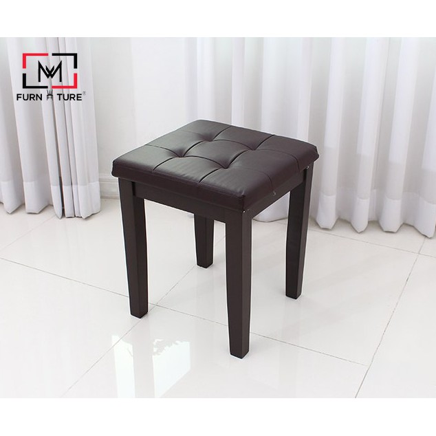 Ghế bàn trang điểm bọc nệm da thương hiệu MW FURNITURE - nội thất trang trí