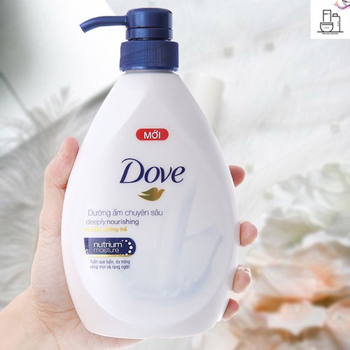 Sữa Tắm Dưỡng Thể Dove Với 1/4 Kem Dưỡng Da Mặt Cho Da Căng Bóng Mịn Màng 530g