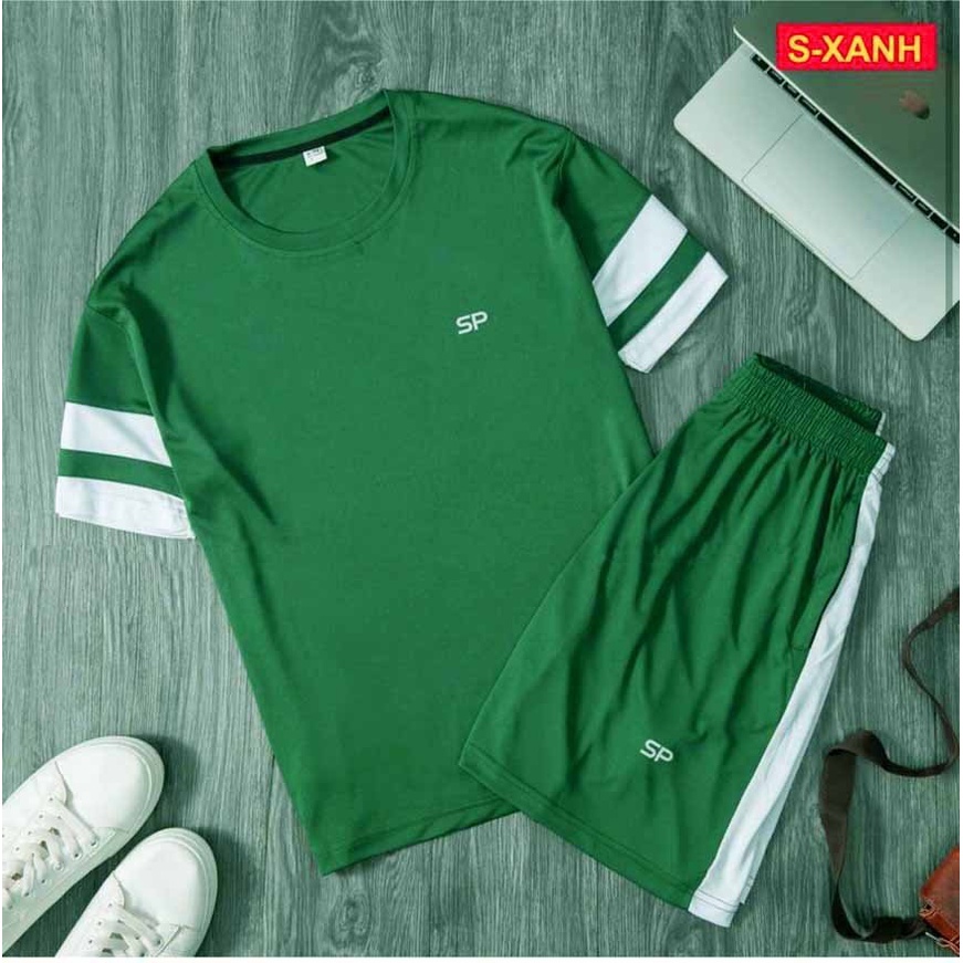 Bộ Thể Thao Nam SP Viền Sườn Vải Thun Mè Co Giãn 4 Chiều Cao Cấp Phù Hợp Mặc Nhà Hoặc Chơi Thể Thao M01