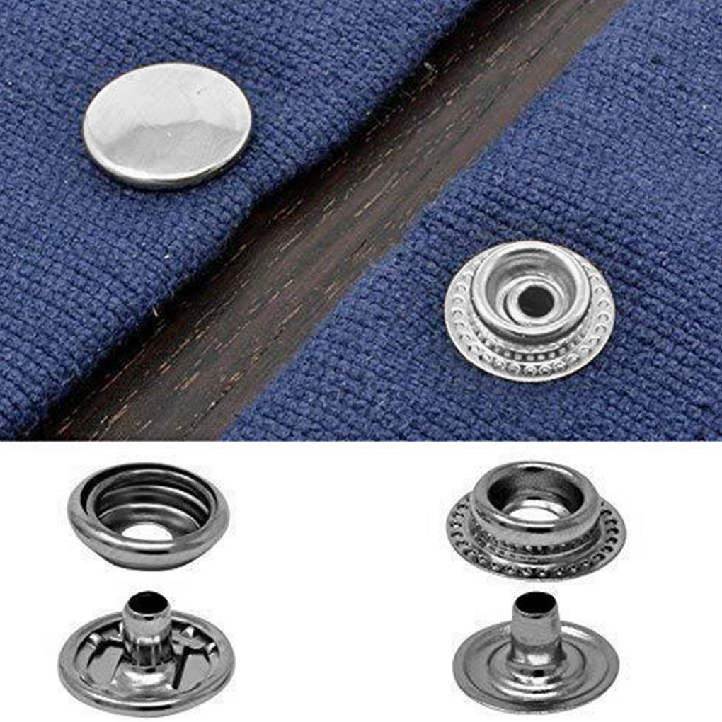 Bộ 100 nút bấm bằng thép không gỉ chất lượng