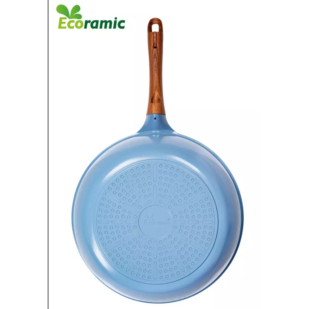 Chảo Chống Dính Lòng Sâu Vân Đá 32CM ECORAMIC Hàn Quốc Đáy Từ | Đúc Nguyên Khối | Cam Kết Chính Hãng