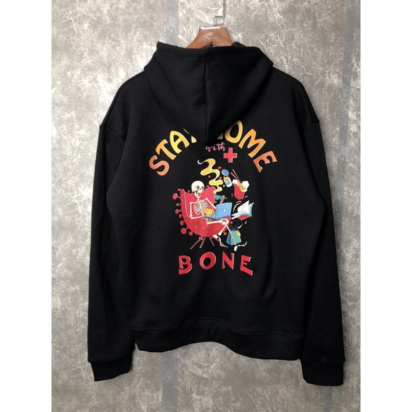 Áo hoodie local brand chính hãng unisex form rộng Bone stayhome