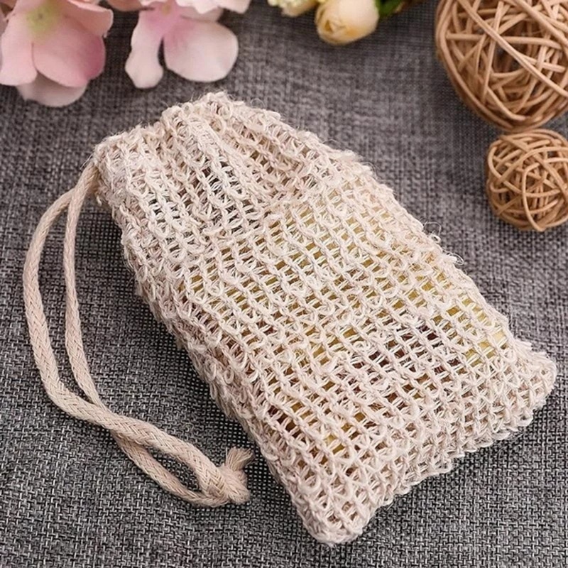 1 Túi Lưới Đựng Xà Phòng Chất Liệu Sợi Tự Nhiên Thân Thiện Với Môi Trường
