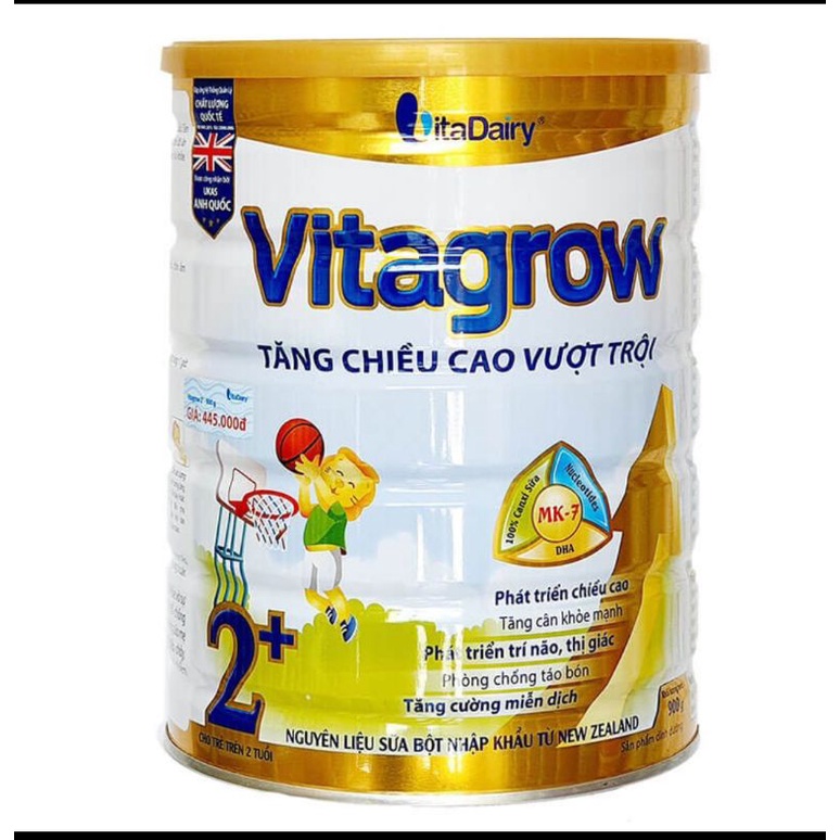 Sữa VitaGrow 900g phát triển chiều cao và trí não