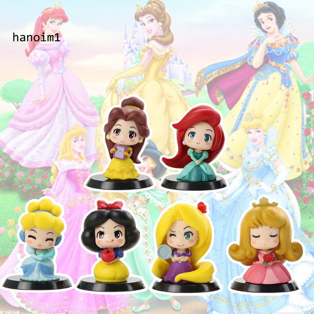 Set 9 Mô Hình Nhân Vật Công Chúa Bạch Tuyết / Nàng Tiên Cá / Lọ Lem / Nàng Tiên Cá Xinh Xắn