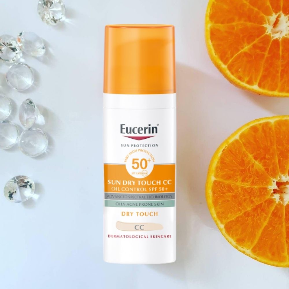 Kem chống nắng Eucerin cho da dầu mụn, Eucerin Sun Gel-Cream Dry Touch SPF50+ 50ml