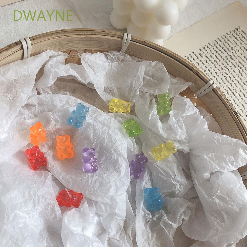 Khuyên tai hình gấu hoạt họa nhiều màu sắc tùy chọn hợp thời trang