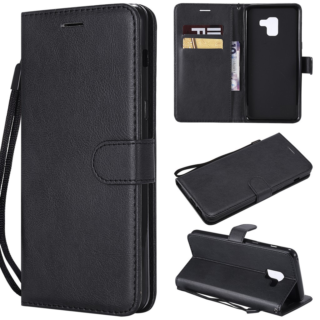 Bao da điện thoại có ngăn đựng thẻ cho Samsung A8/A8 Plus | BigBuy360 - bigbuy360.vn