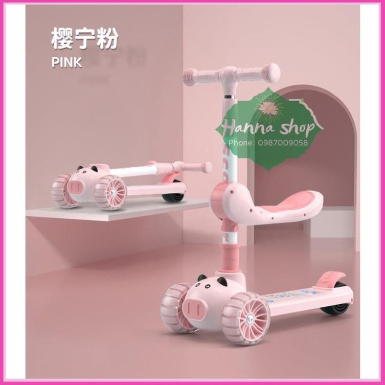 Xe trượt scooter có ghế, có đèn cho bé
