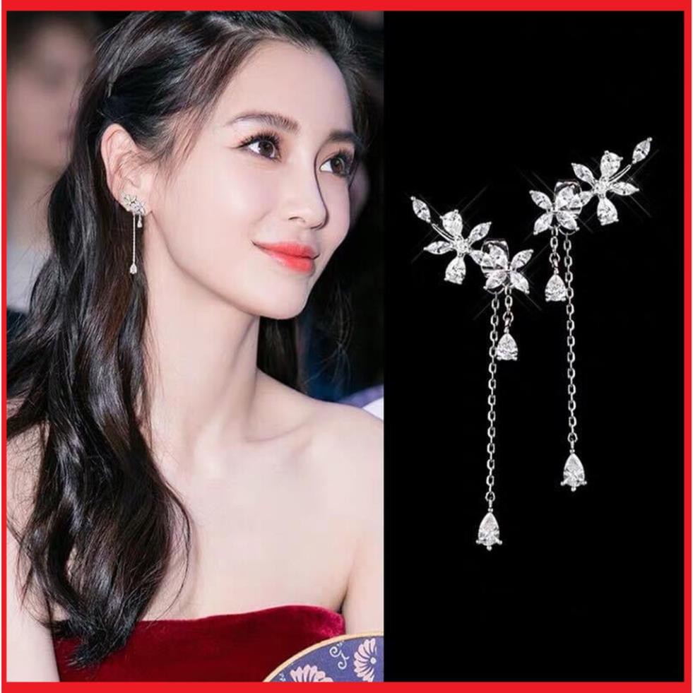 (HOT) BÔNG TAI BẠC DÁNG DÀI TIỂU THƯ TRANG SỨC CAO CẤP NO.93 ACCESSORY 28