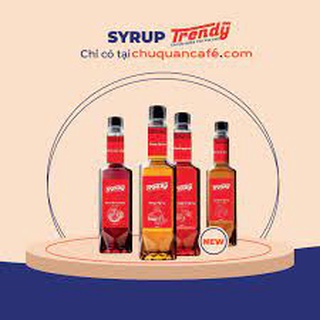Siro Trendy Chai 830ml nhiều vị, dùng trong pha chế