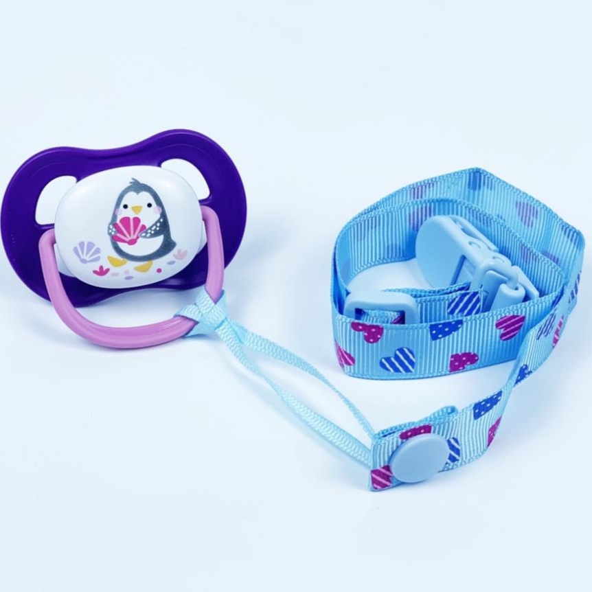 Dây đeo ti giả, gặm nướu cho bé Dài 44cm, đIều chỉnh được độ dài