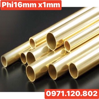 Ống đồng thau phi 16mm x 1mm