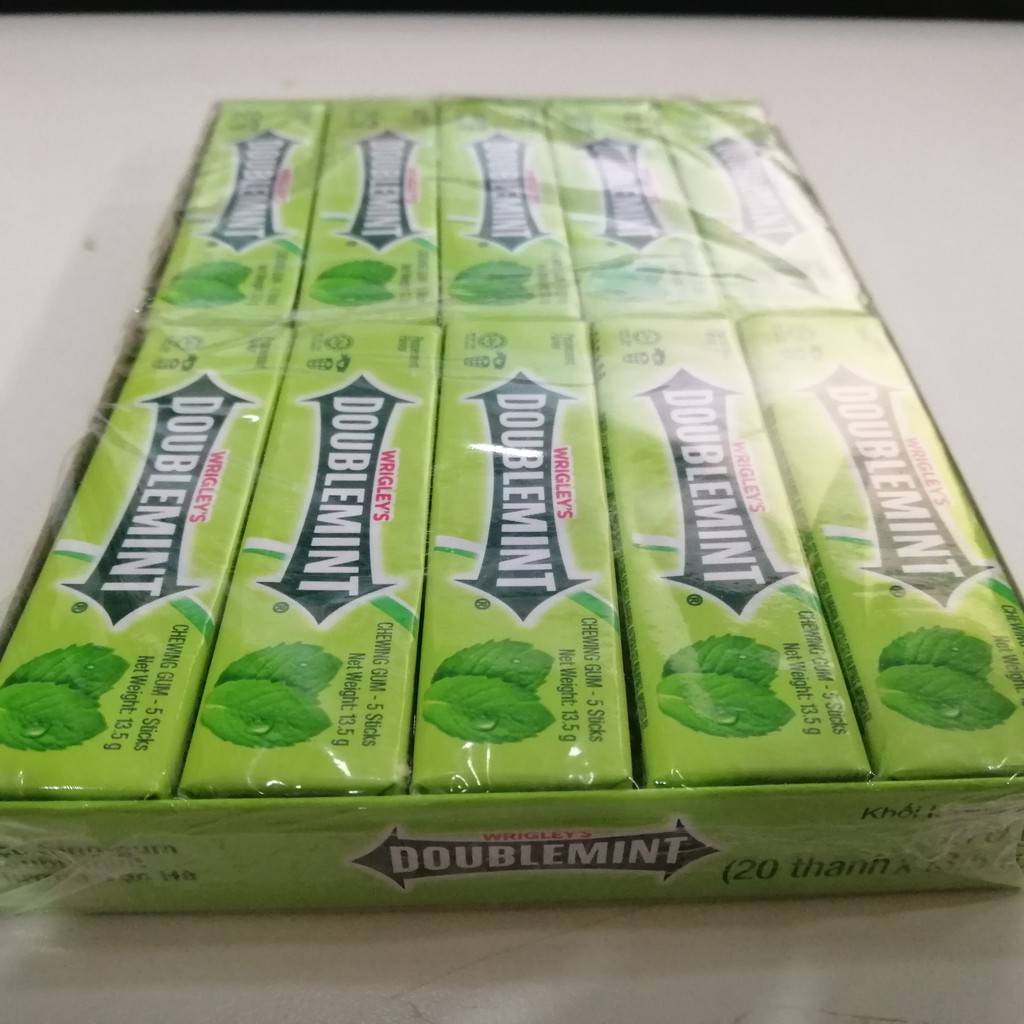 Kẹo Sing-gum Doublemint Hương Bạc Hà (Hộp 20 thanh)