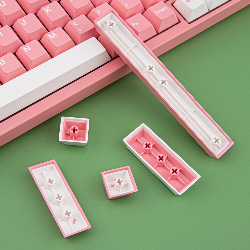 Aifei Cherry Profile PBT Keycaps Double Shot Injection 173 Phím Bộ bàn phím cơ cho Cherry MX Gateron Kailh Switch (Hoa đào）