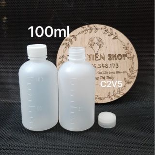 Lọ nhựa trắng 100ml chia vạch