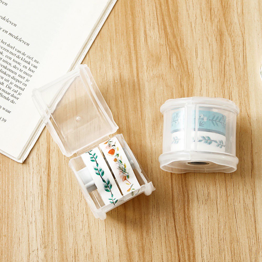 Dụng Cụ Cắt Băng Keo Mini Bằng Nhựa Trong Suốt Nhiều Màu Sắc Di Động Tiện Dụng Cho Học Sinh / Trường Học 81