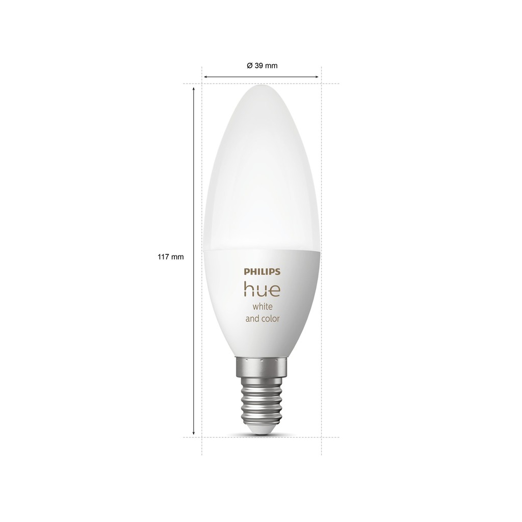 Đèn thông minh Philips Hue Candle WCA E14 - Giao thức kết nối Bluetooth 6.5W 220-240V 16 triệu màu