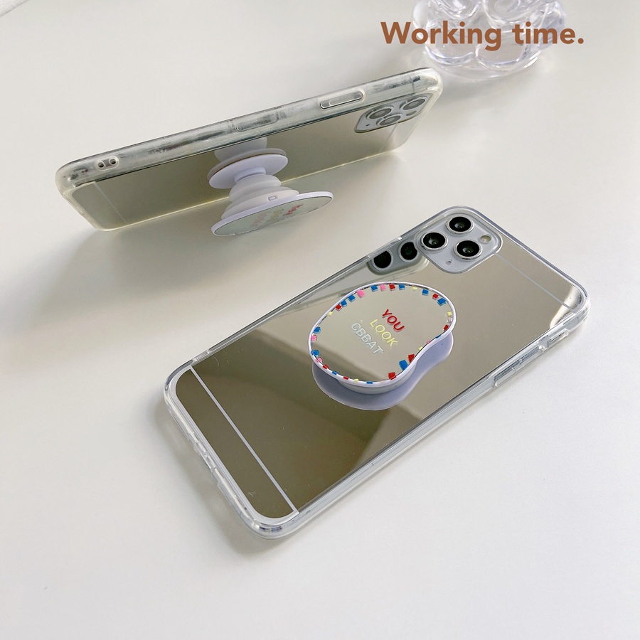 Ốp Điện Thoại Có Giá Đỡ Gương Cho Samsung Note10 20 S8 S9Plus S10 A7 J7Pro J7Prime S21 S10Lite S21Plus S20Ultra