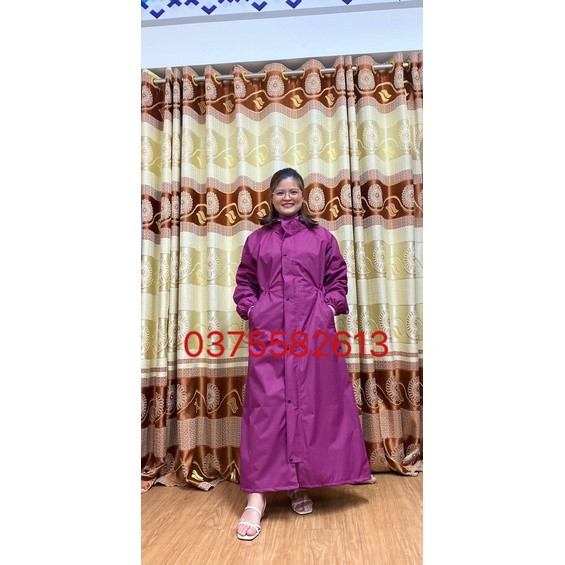 Áo mưa măng tô nam nữ 2 lớp cao cấp chống thấm tuyệt đối