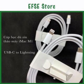 Dây cáp iMac bọc dù zin iMac M1 2021 - Dây cáp type C to lightning
