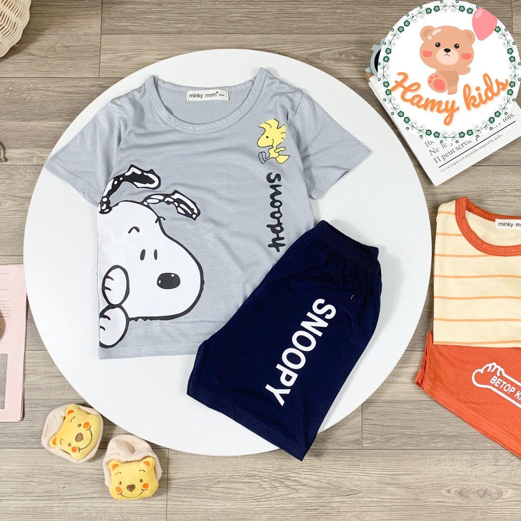 Bộ Cộc Tay Minky Mom Chính Hãng Thun Lạnh Bé Trai Bé Gái Đa Dạng Mẫu Mã Trẻ Em 0-5 Tuổi Dưới 20kg - Hamykids