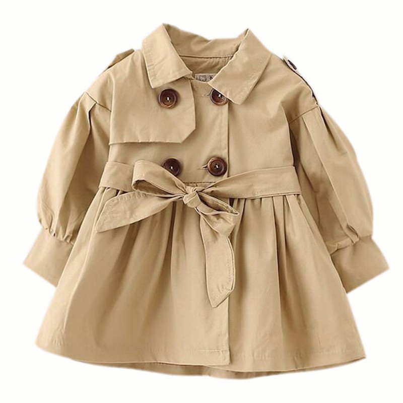 Áo khoác cotton thắt nơ dễ thương thời trang cho bé gái
