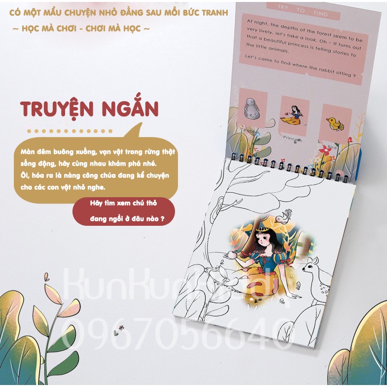 Tranh Tô Màu Nước Thần Kì Nhiều Chủ Đề Cho Bé