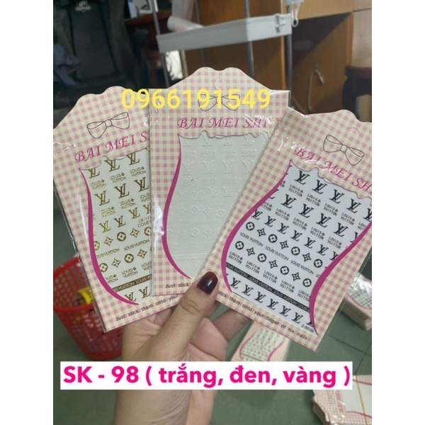 Sticker thương hiệu dán móng Louis Vuitton