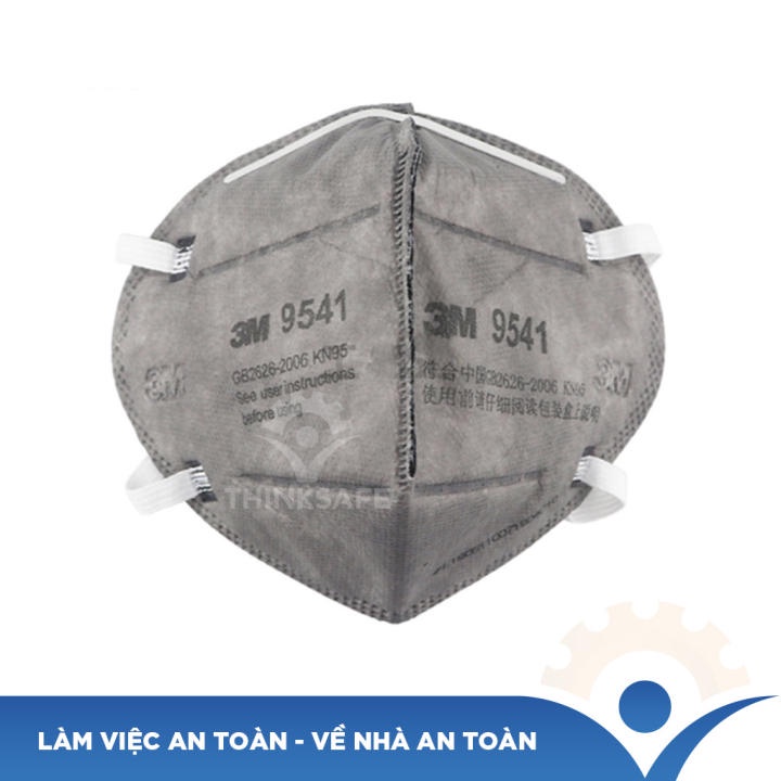 Khẩu trang phòng độc 3M 9541 kháng khuẩn, bụi mịn, lọc hơi hữu cơ, mùi Khẩu trang 3M chính hãng - THINKSAFE
