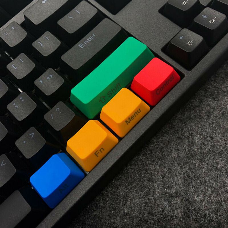 10pcs Replacement Mechanical Keyboard OEM Profile Keycap Set RGBY Color Durable