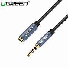 Cáp Audio 3.5mm 3 nấc nối dài 1M Cao Cấp Chính hãng Ugreen 40673 màu đen AV118 dây bọc dù